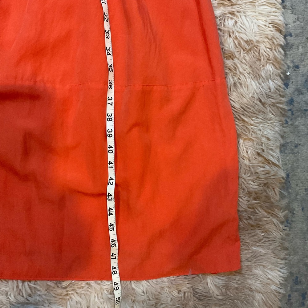 VINCE Women’s Orange v-neck Midi dress Size XS - Picture 15 of 16